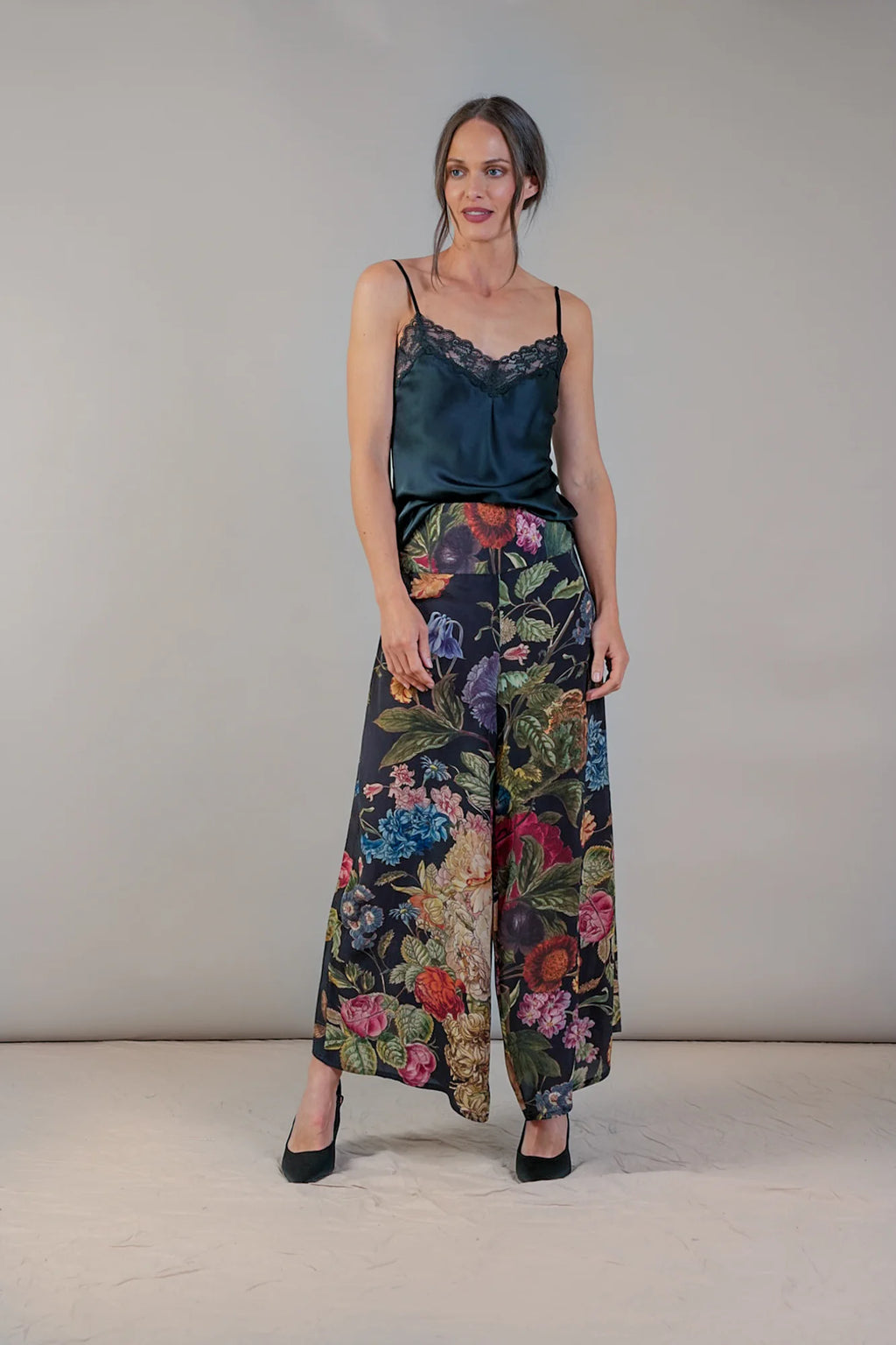 Palazzo Pants, Primula Black