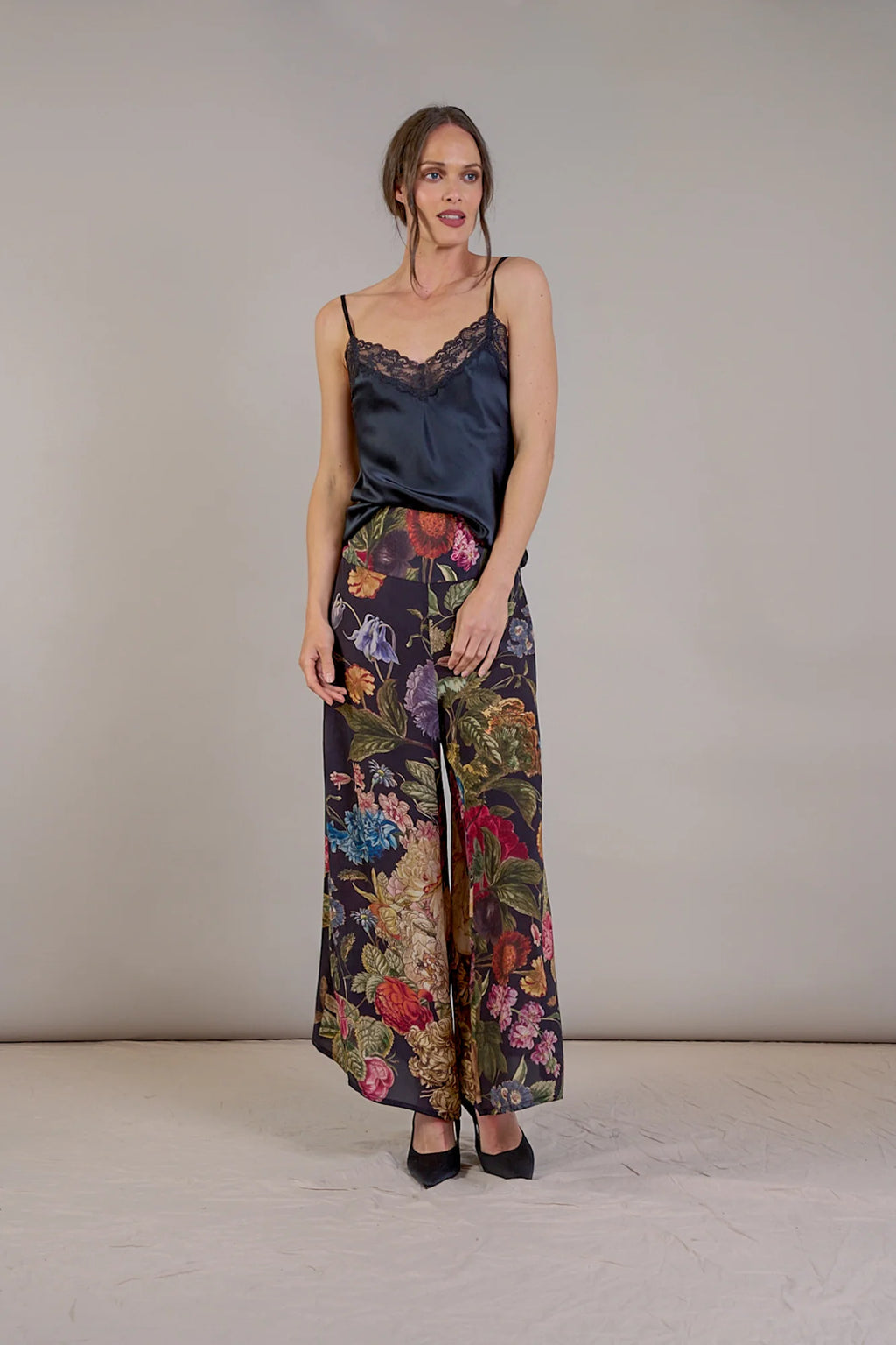 Palazzo Pants, Primula Black