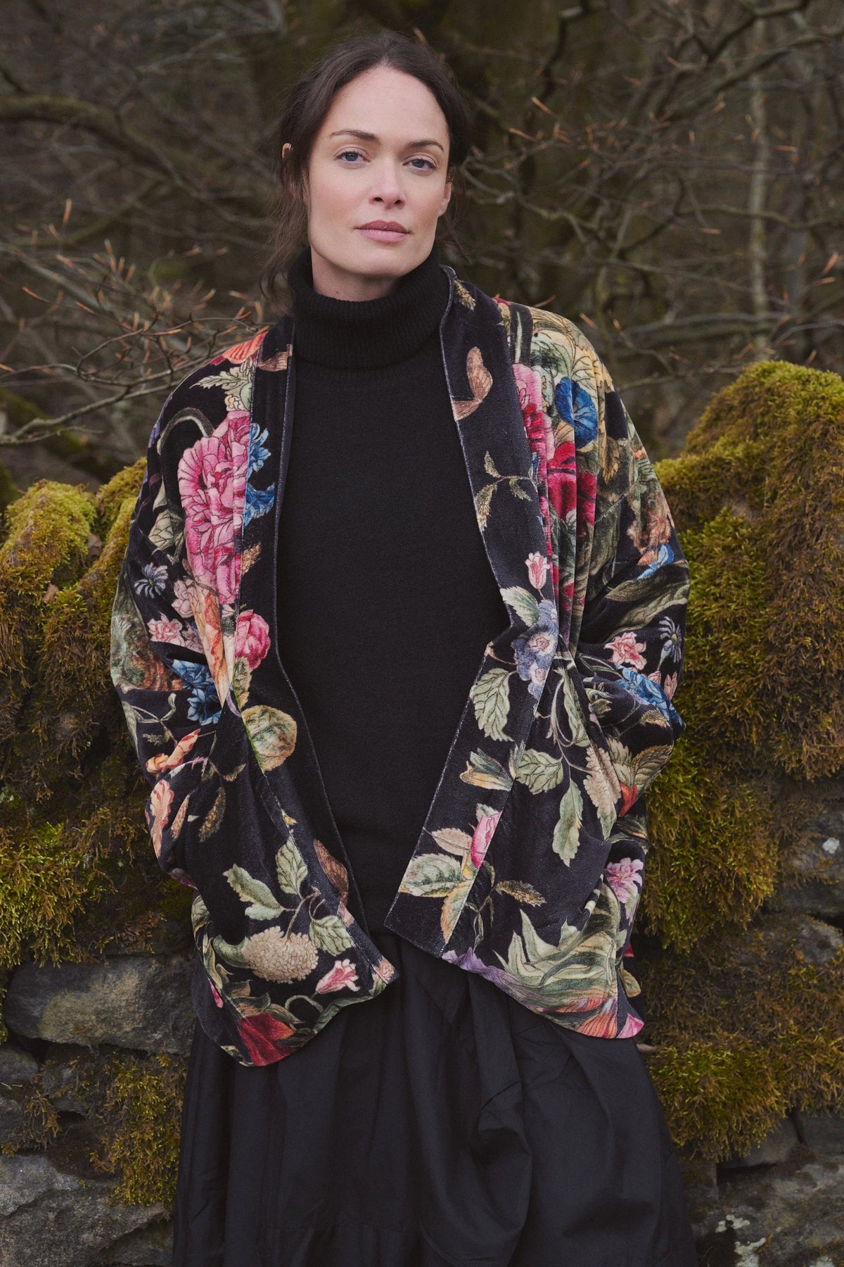 Velvet Pocket Jacket, Primula Black