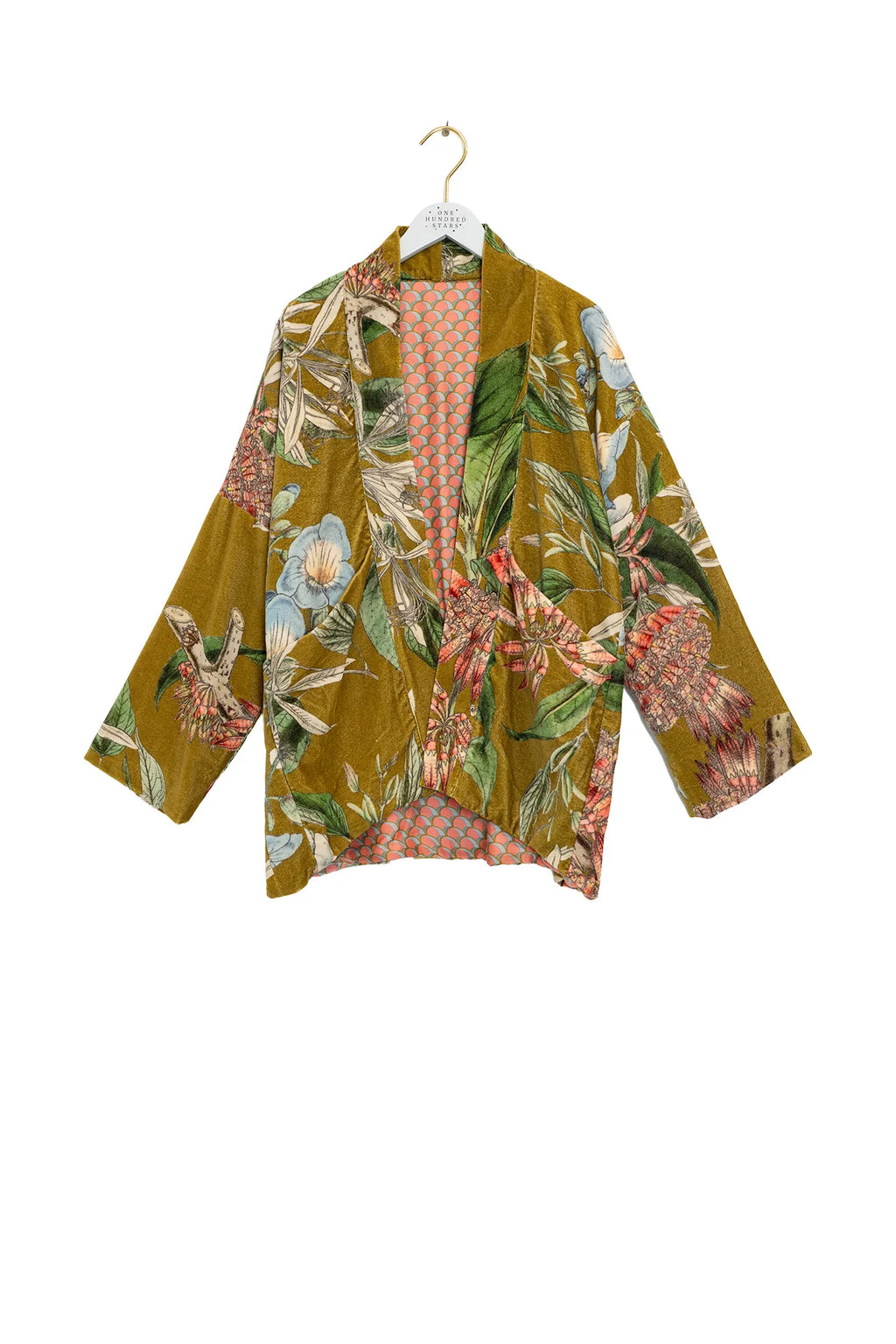Velvet Pocket Jacket, Rhodoleia Gold
