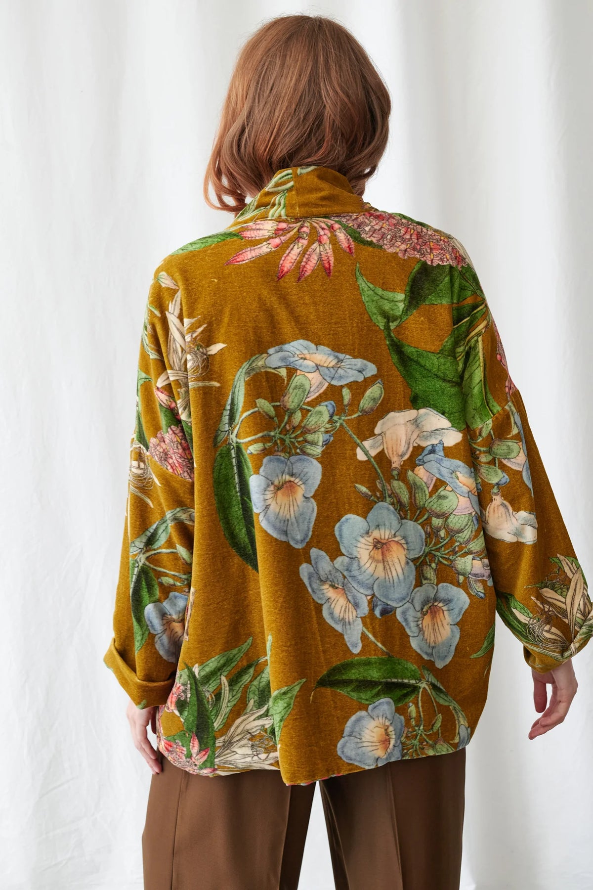 Velvet Pocket Jacket, Rhodoleia Gold