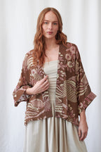 Rosa Brown Mini Kimono