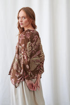 Rosa Brown Mini Kimono