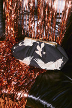 Laukku, Stork Black Kiss Lock Clutch