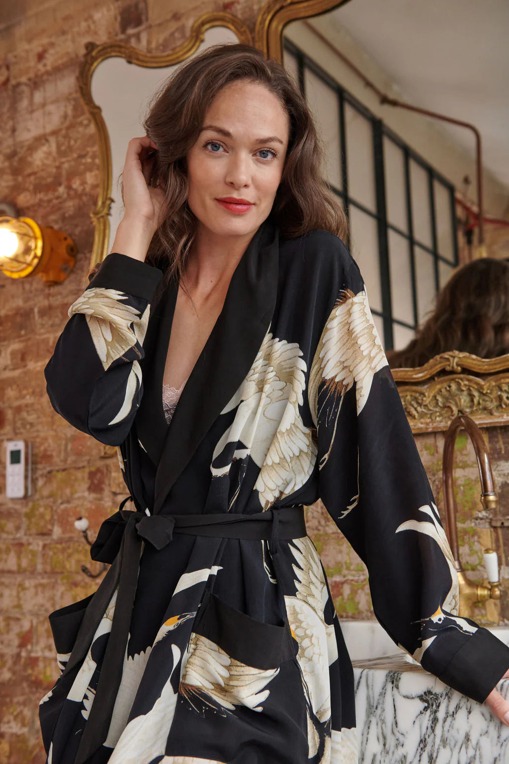 Luxe Gown, Stork Black