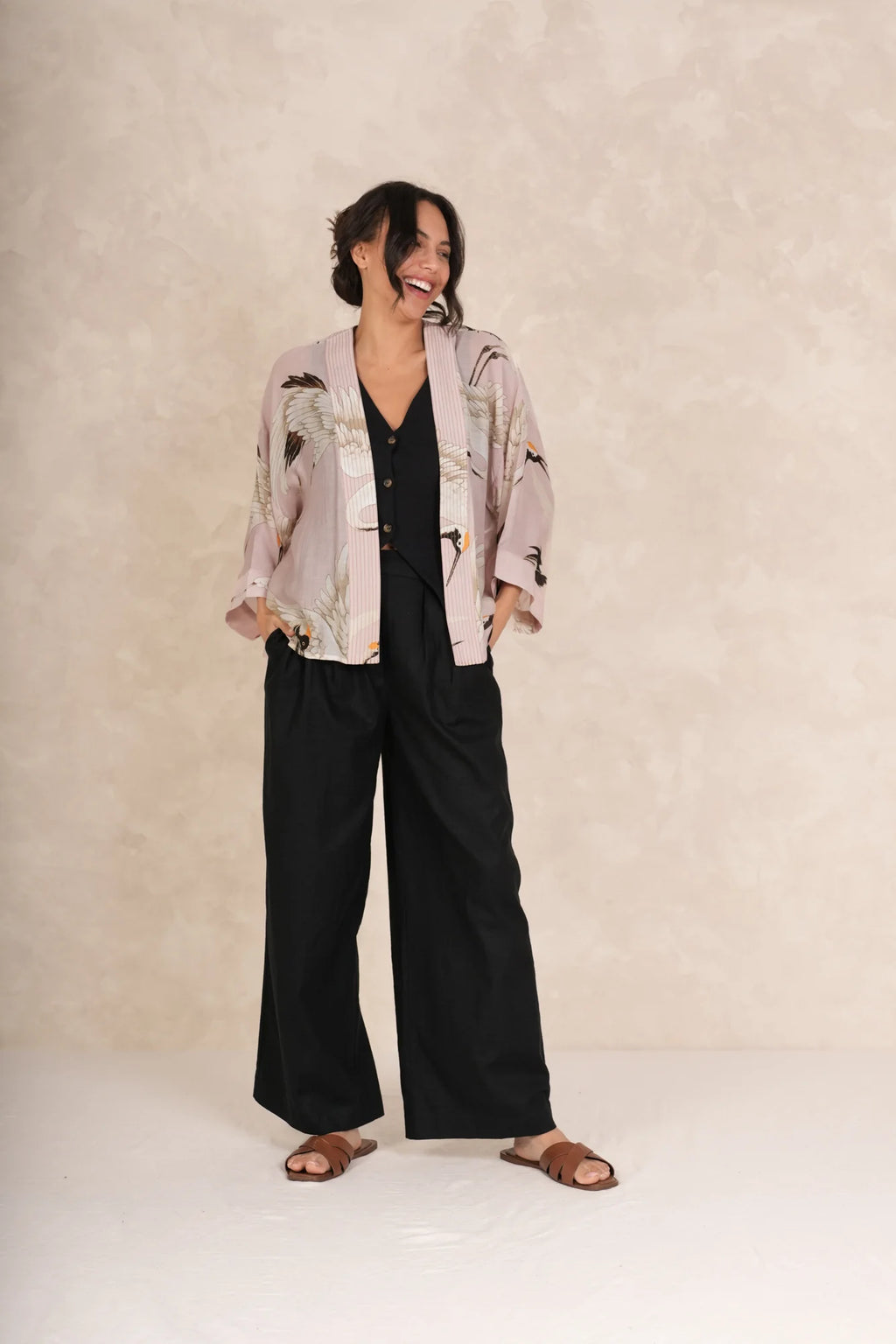 Mini Kimono, Stork Plaster Pink