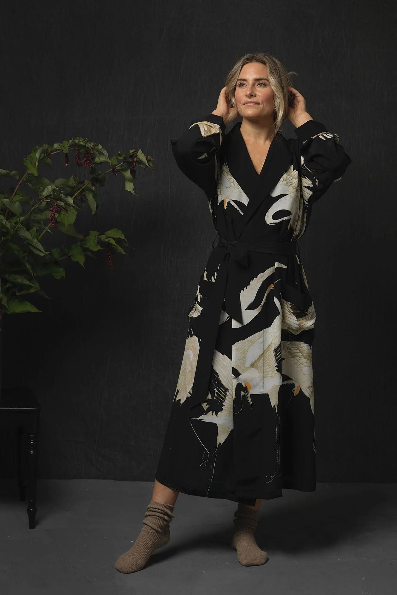 Luxe Gown, Stork Black