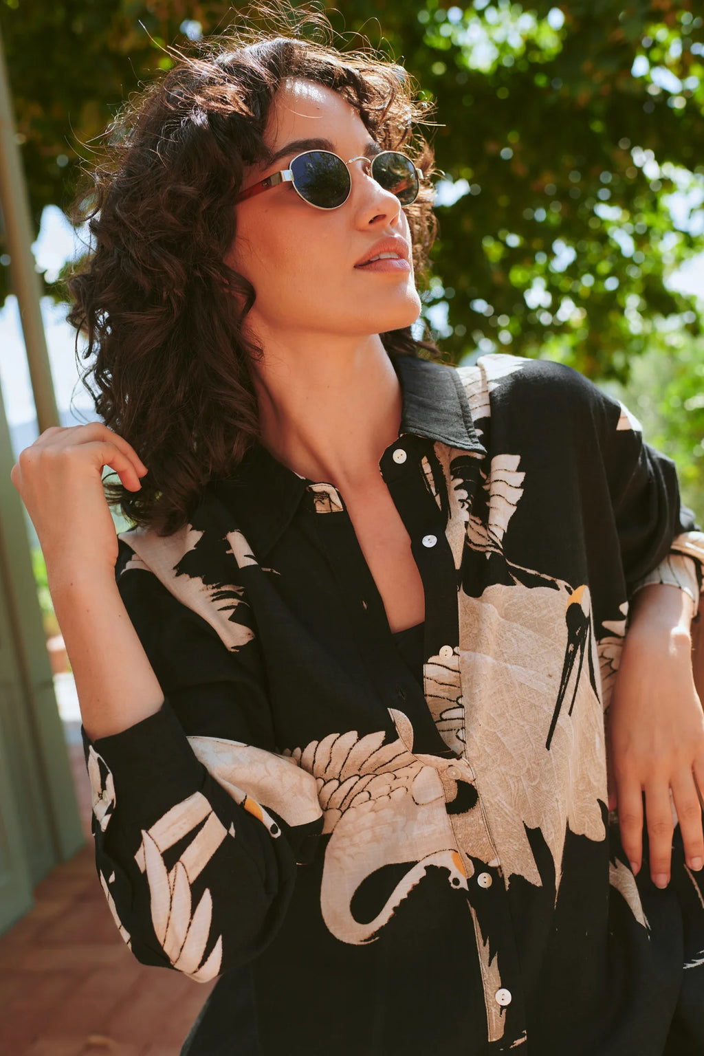 Oversized Shirt, Stork Black