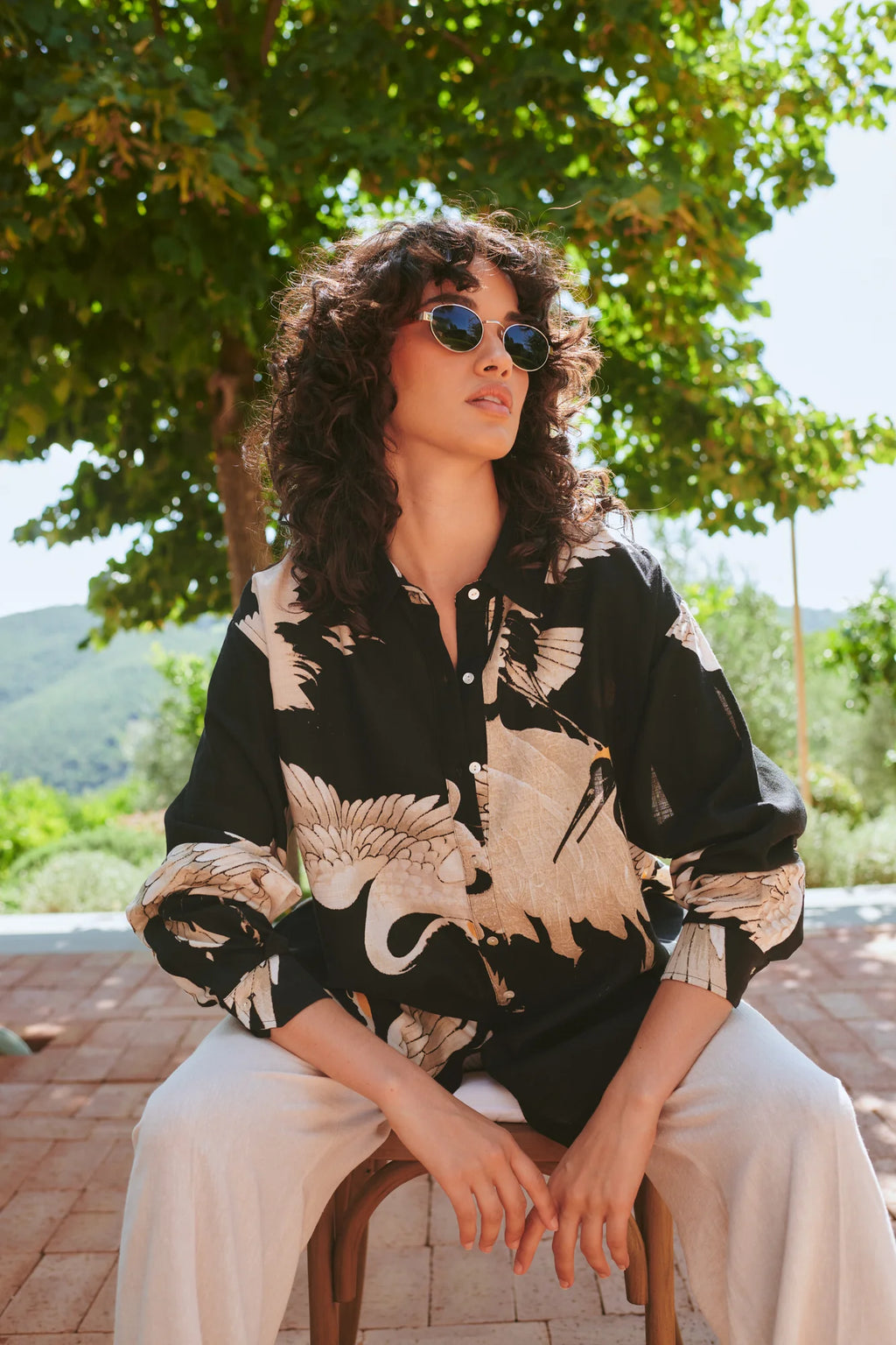 Oversized Shirt, Stork Black