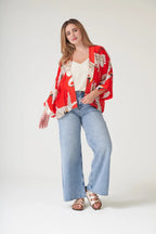 Mini Kimono, Stork Scarlet