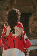 Mini Kimono, Stork Scarlet