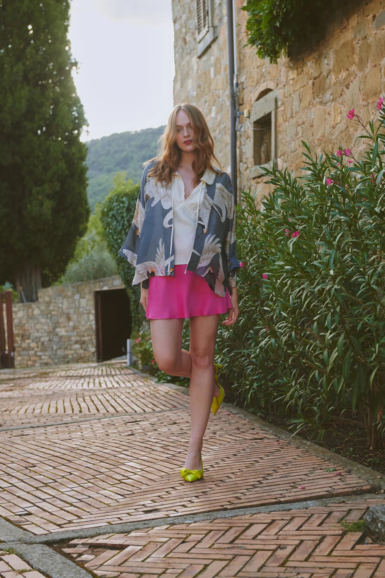 Mini Kimono, Stork Slate