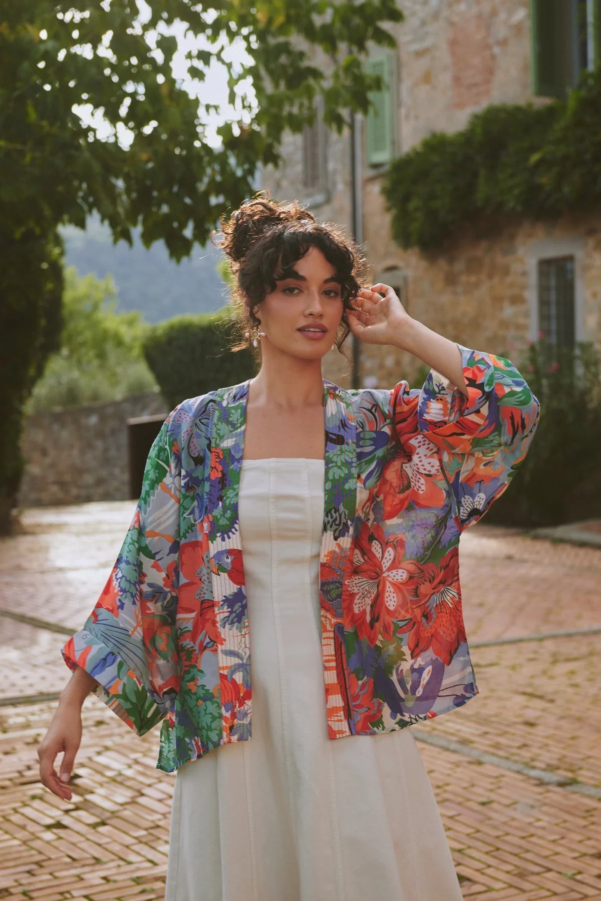Mini Kimono, Tropicana Blue
