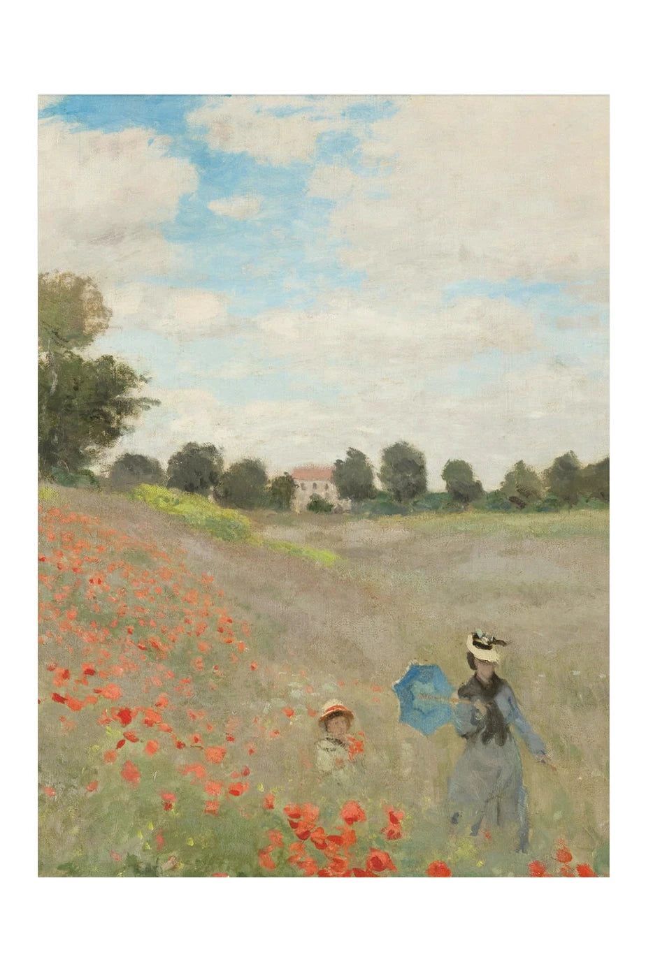 Keittiöpyyhe, Monet, Field of Poppies