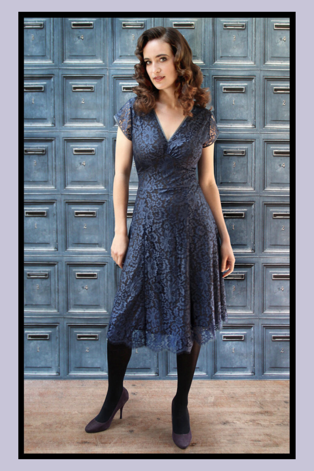 Pitsimekko Kristen, koko 42, Starlight Blue Flower