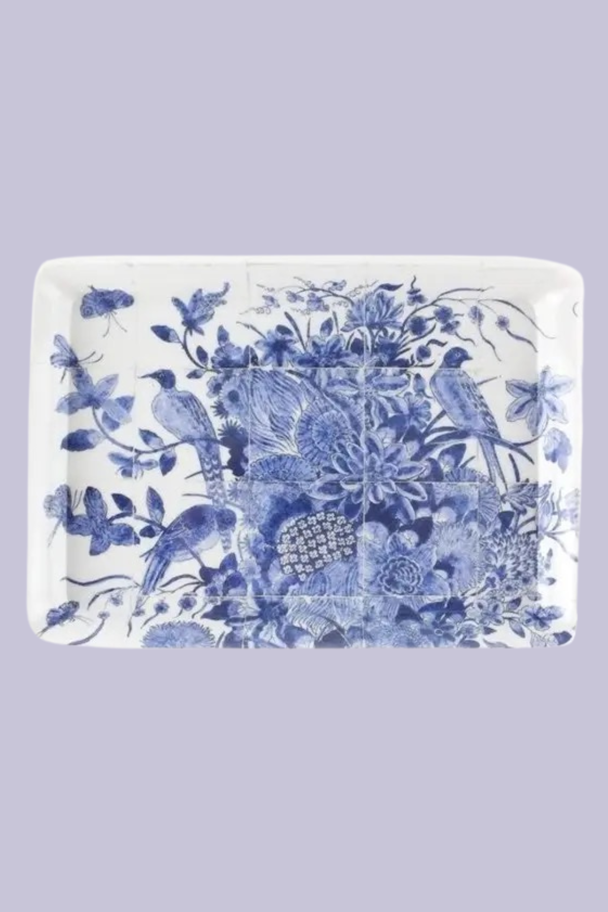 Tarjotin, Mini Size, Delft Blue Birds