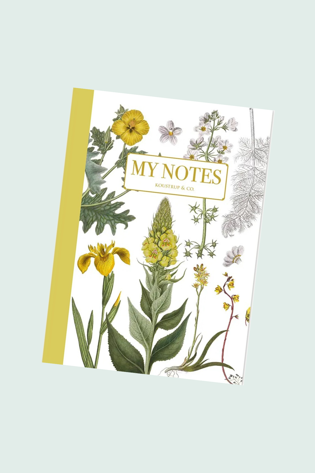 Muistivihko Yellow Floral, 48 sivua