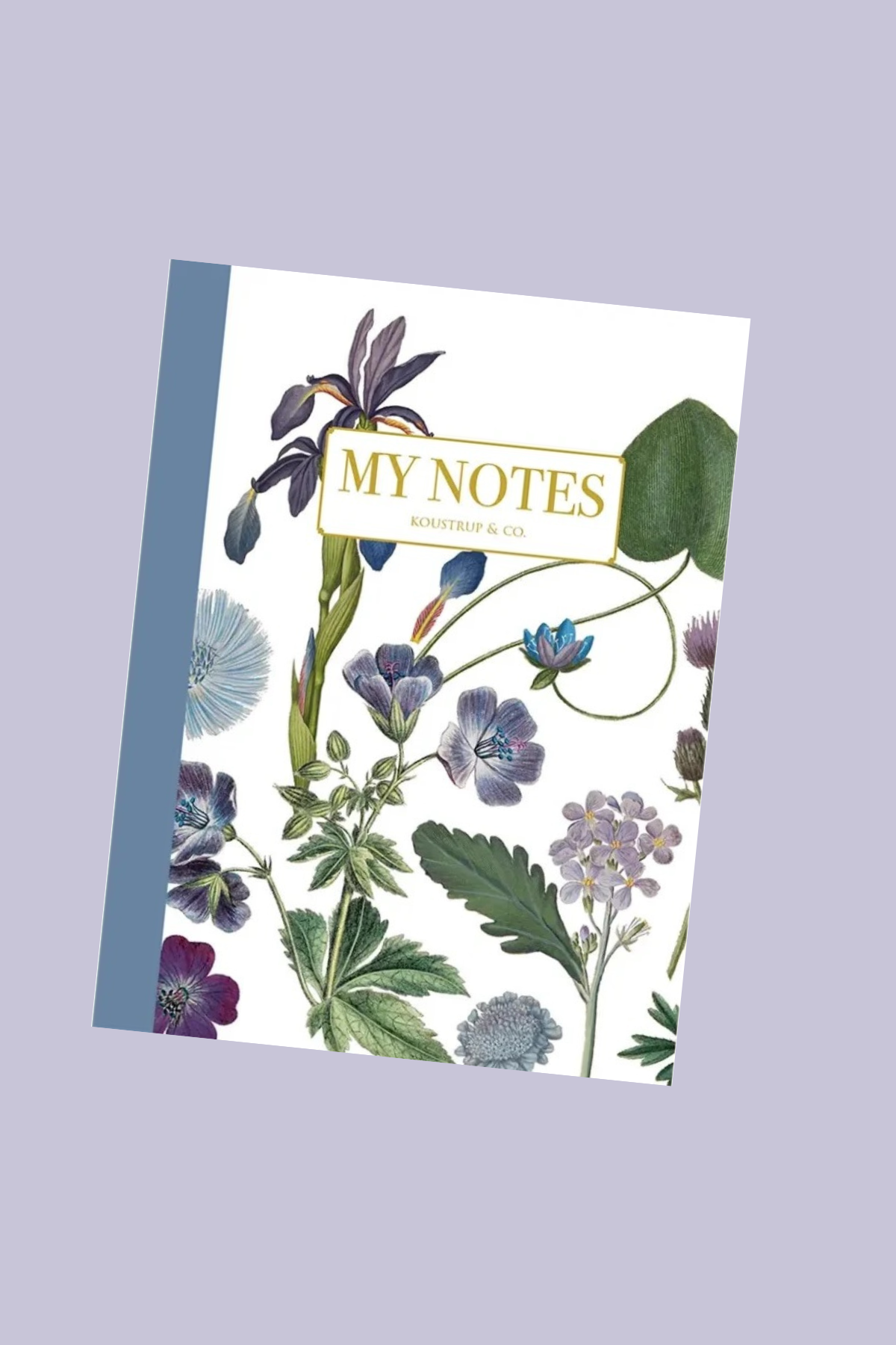 Muistivihko Blue Floral, 48 sivua