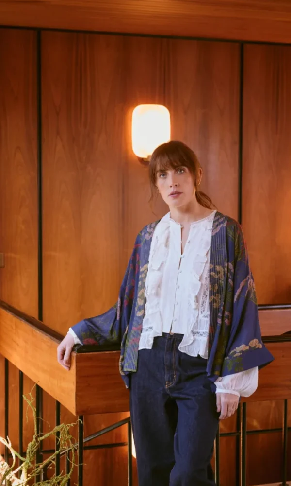 Mini Kimono, Parsley Seed Navy, One Hundred Stars